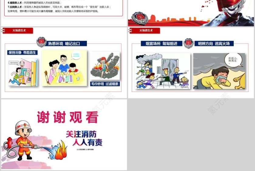 消防安全PPT模板   第6张