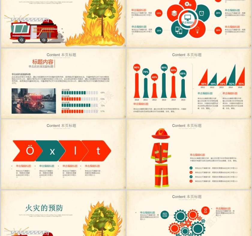 消防培训PPT模板消防安全PPT第2张