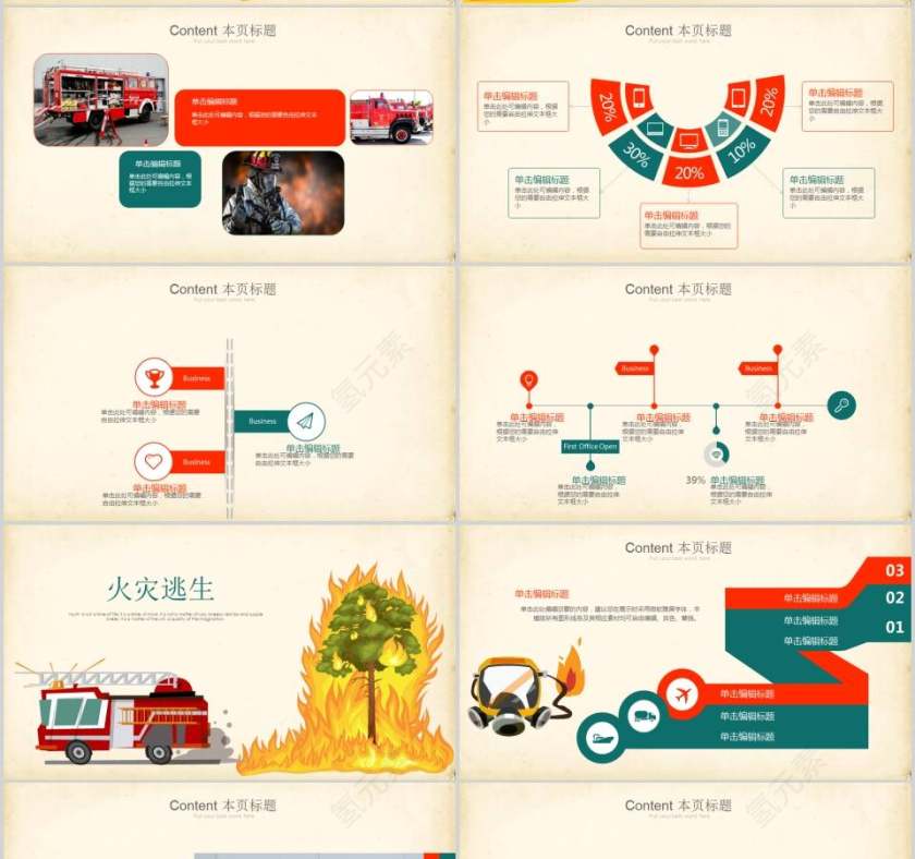 消防培训PPT模板消防安全PPT第4张