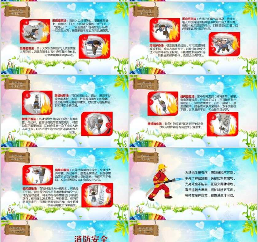 消防安全意识校园中小学生消防安全教育知识PPT模板消防安全PPT第4张