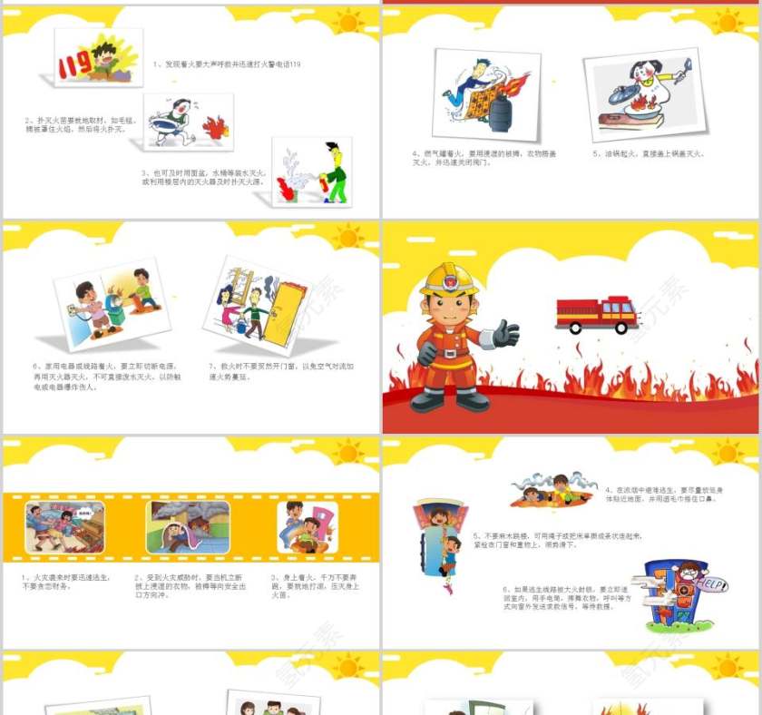 消防安全知识教育防火基础培训ppt模板消防安全PPT第4张