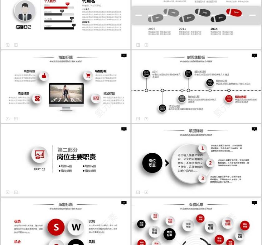 述职报告通用模板PPT第2张