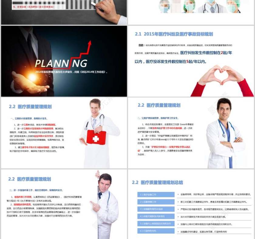 医院年度工作计划工作总结PPT第3张