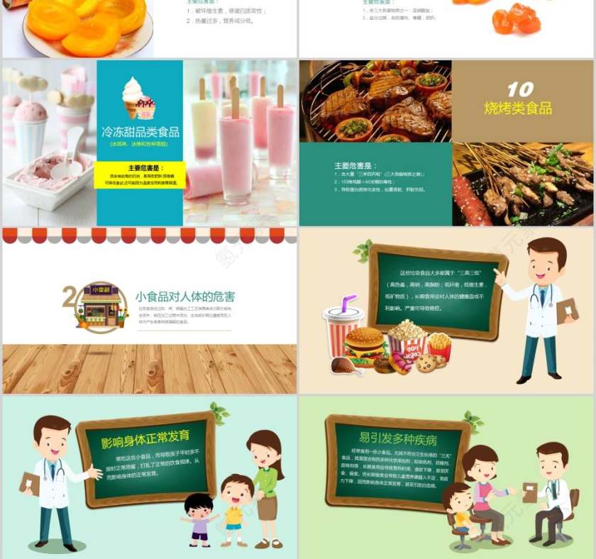 食品安全教育PPT模板第3张