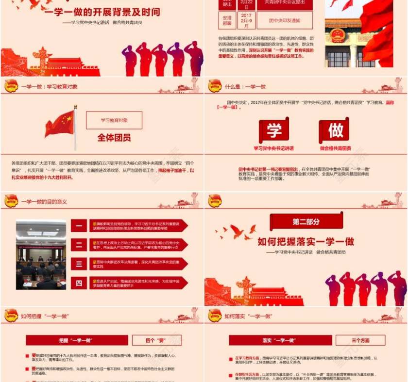 中国共青团团委一学一做团众星党课学习工作汇报ppt第2张