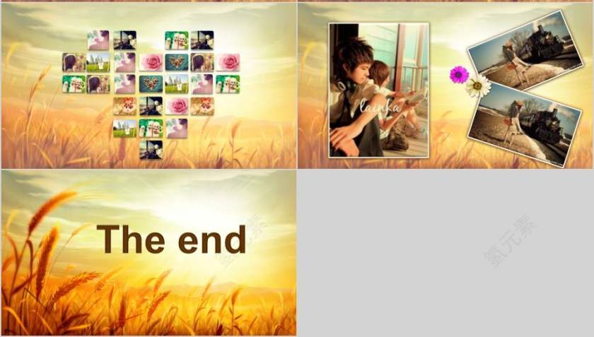 青春毕业旅游纪念相册假期PPT模板同学会PPT第4张