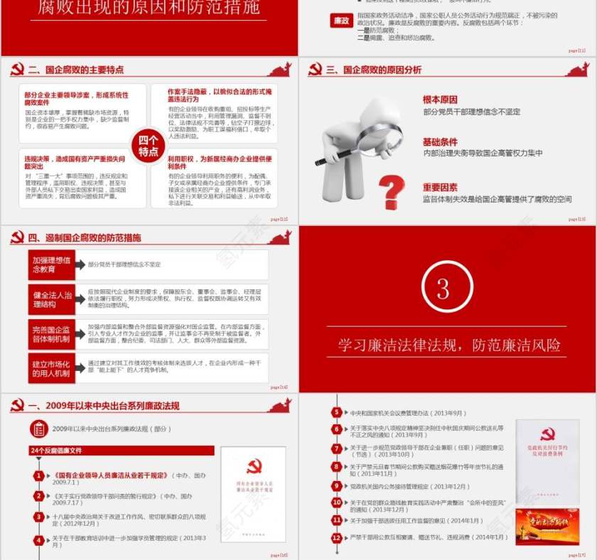 党员干部廉洁从业廉政廉洁警示教育PPT模板廉政廉洁ppt第3张