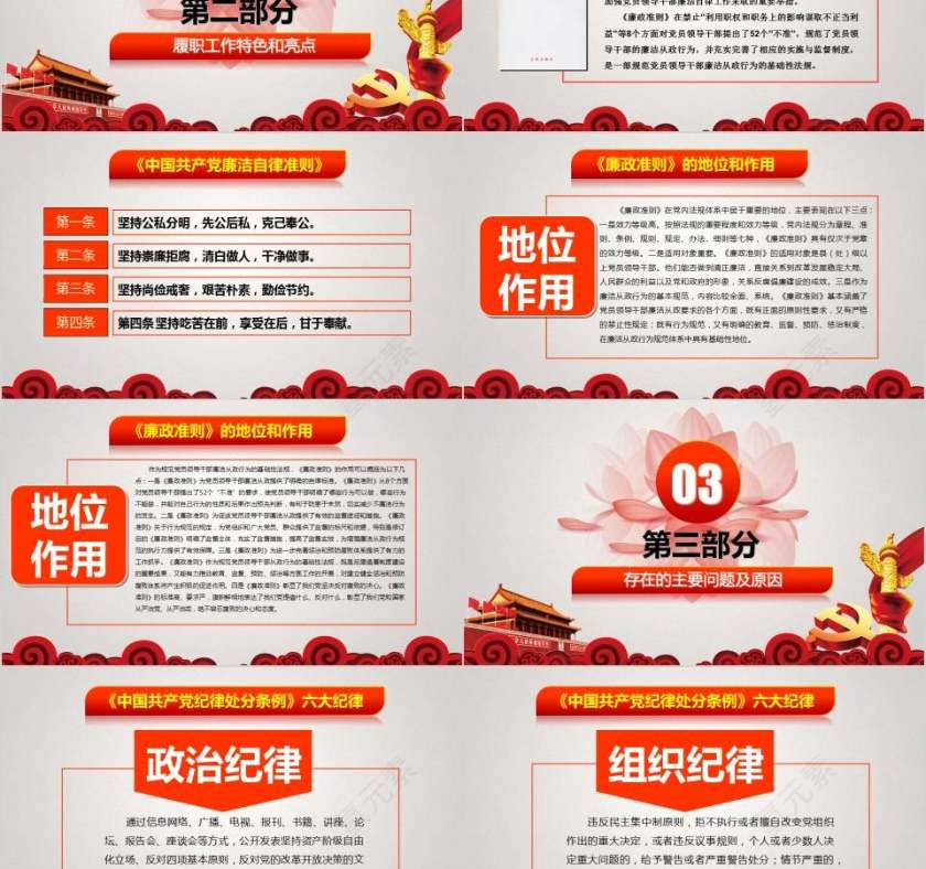 贯彻落实党的作风建设纠正四风PPT模板廉政廉洁ppt第3张