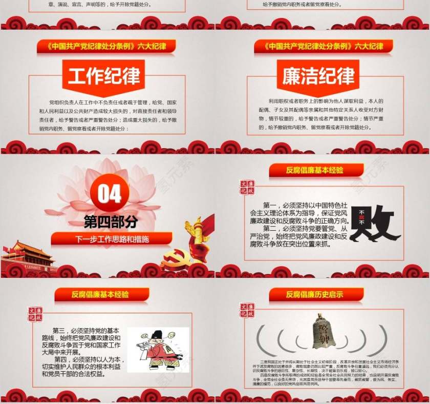 贯彻落实党的作风建设纠正四风PPT模板廉政廉洁ppt第4张