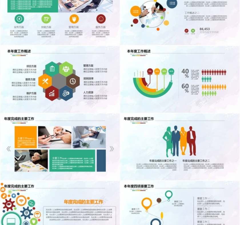 共青团年终工作总结汇报工作计划述职报告通用模板PPT第2张