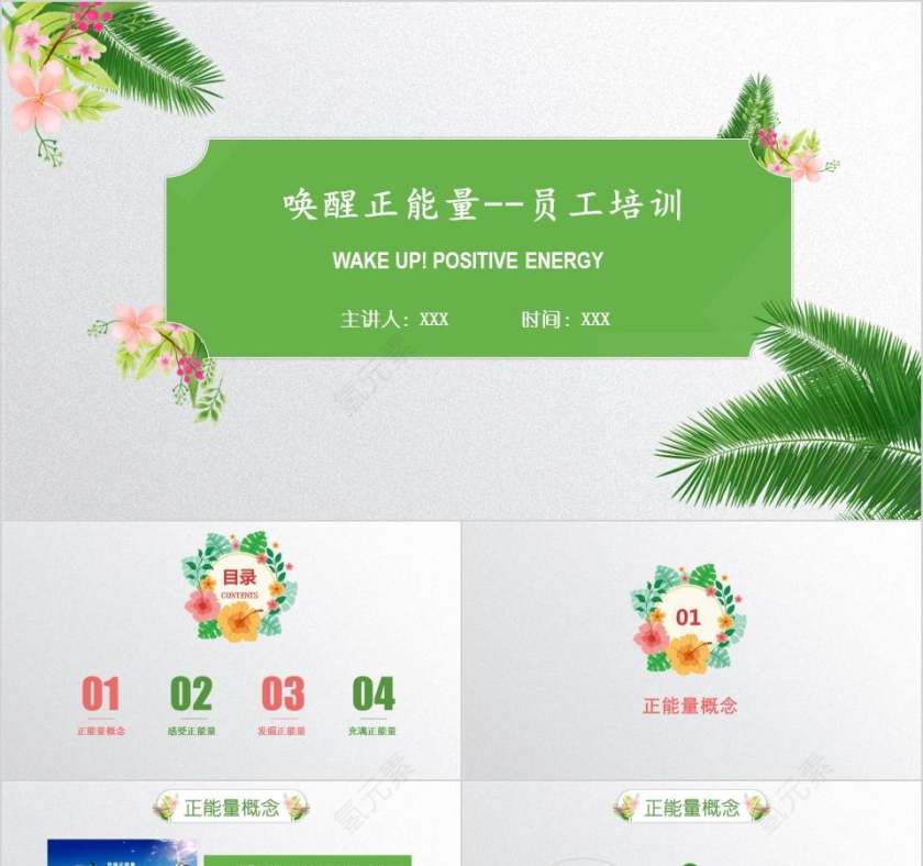 唤醒正能量员工培训励志PPT第1张