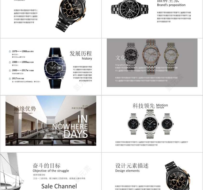 手表专题PPT模板产品介绍PPT第2张