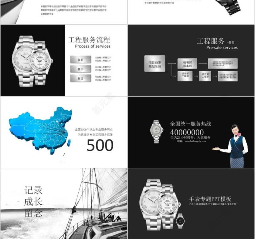 手表专题PPT模板产品介绍PPT第3张
