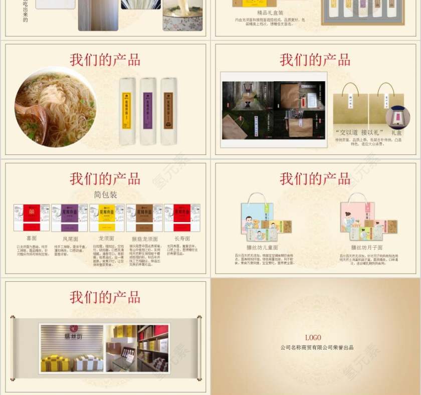 龙凤贡面主题产品介绍PPT模板第3张