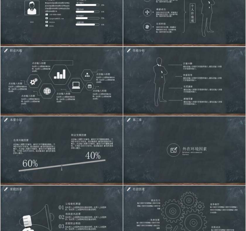 大学生职业生涯规划ppt模板第2张