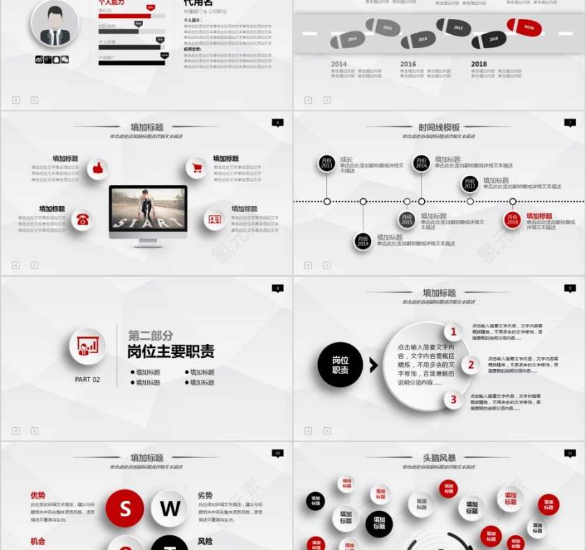 职业生涯规划PPT模板第2张