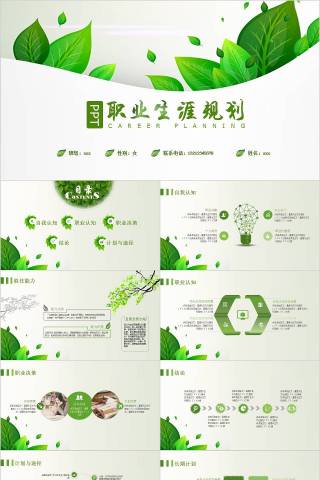 绿色清新职业生涯规划PPT