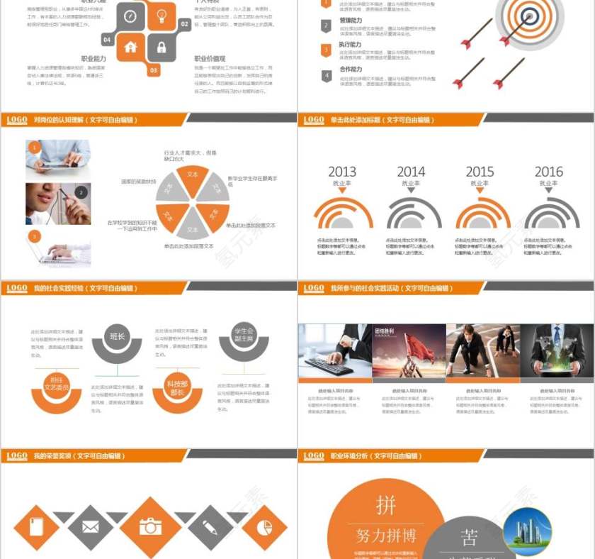 职业生涯规划PPT模板第2张