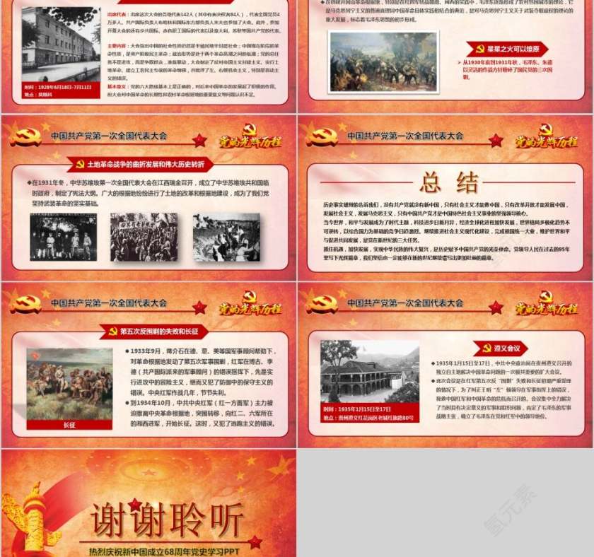 热烈庆祝新中国成立68周年党史学习党课PPT第5张