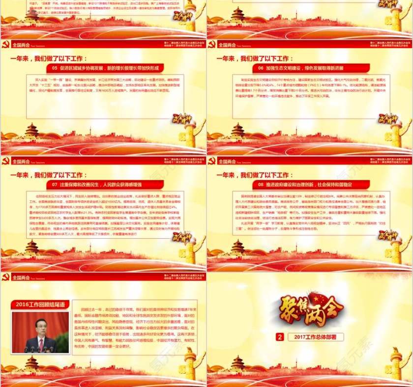 第十二届全国人民代表第五次会议聚集两会PPT第3张