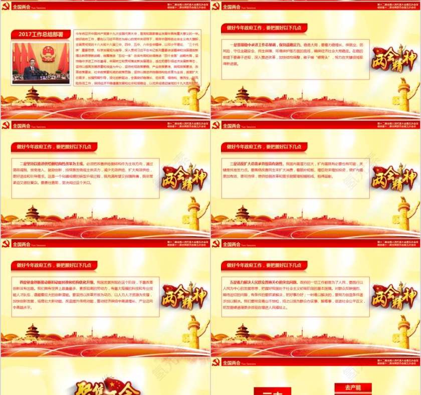 第十二届全国人民代表第五次会议聚集两会PPT第4张