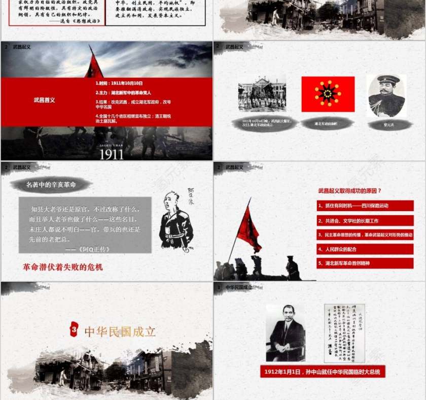 辛亥革命教师通用说课ppt模板中国历史说课ppt课件第3张