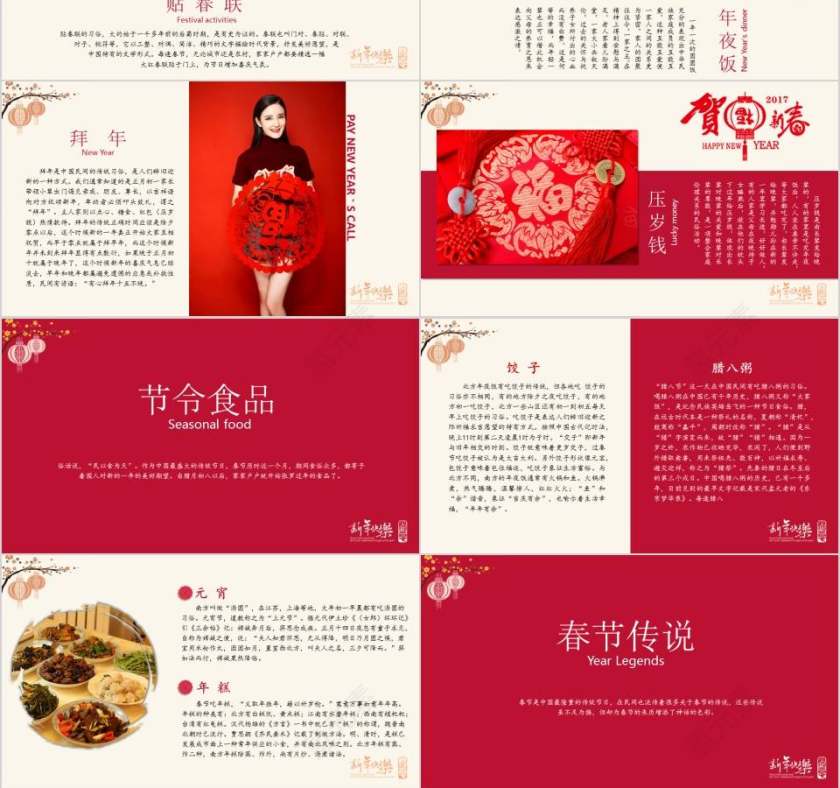 欢乐中国年春节介绍节日PPT第3张