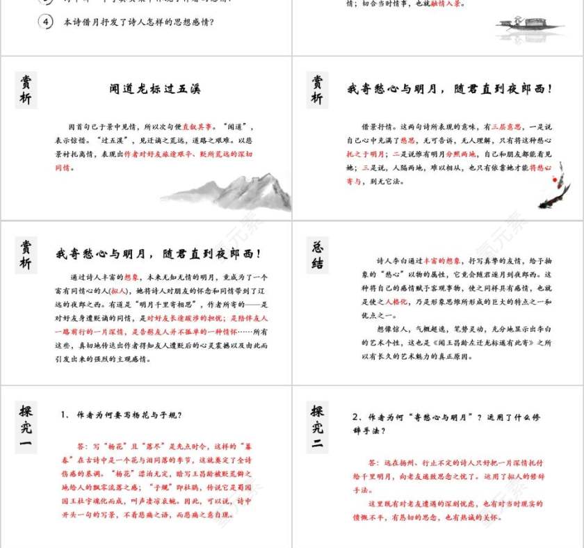 人教版（部编）初中语文七年级上册闻王昌龄左迁龙标遥有此寄读书分享会ppt 第3张