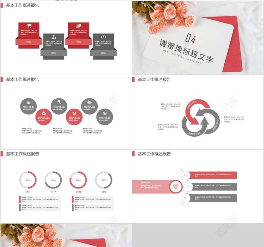 读书分享会教师述职报告PPT模板第4张