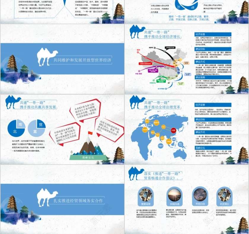 共建一带一路发展开放型世界经济一带一路PPT第3张