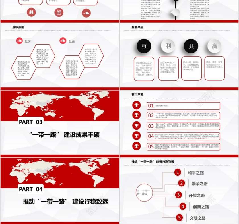 “一带一路”国际合作 高峰论坛一带一路PPT第3张