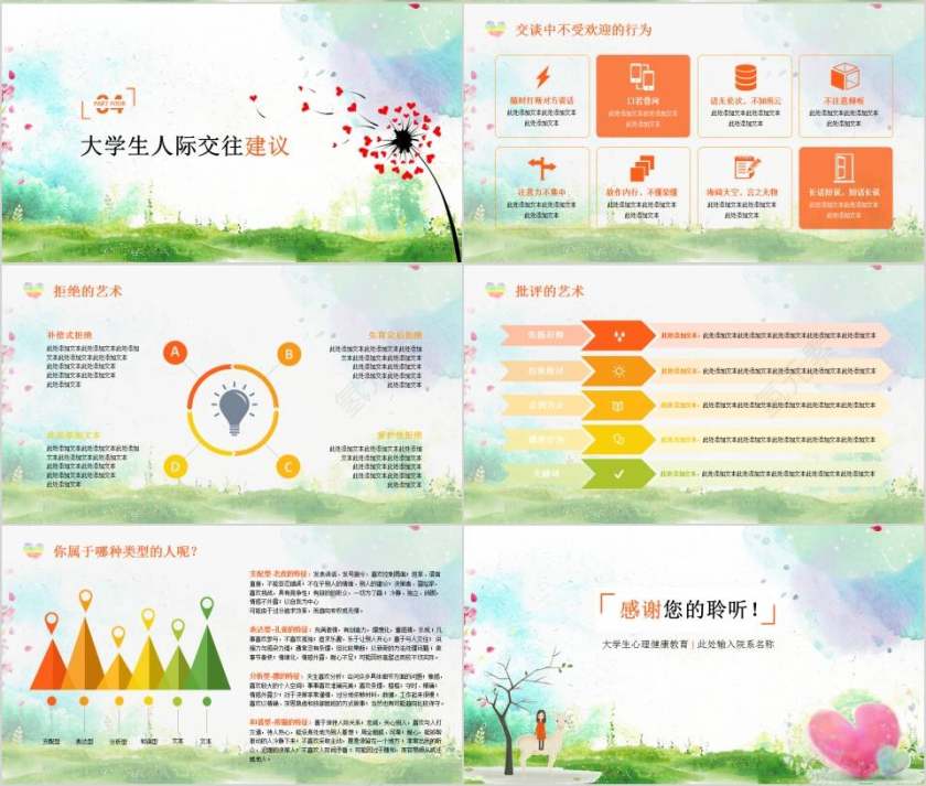 大学生心理健康教育PPT模板心理健康PPT课件 第4张