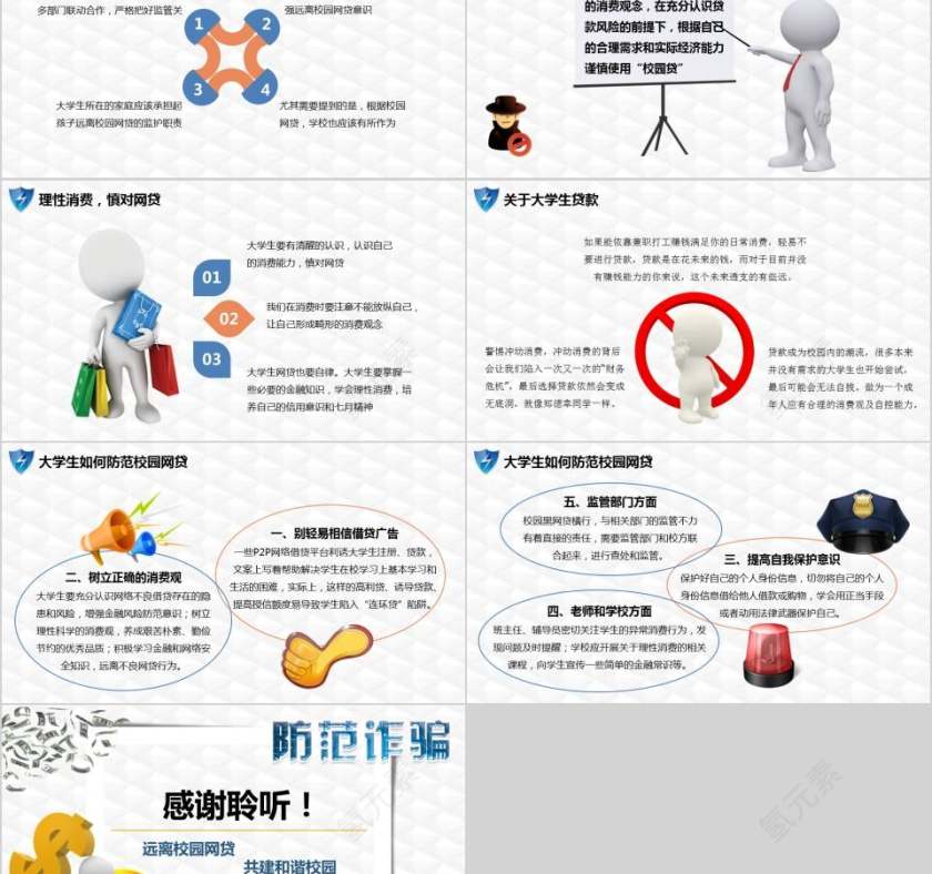校园网贷专题教育远离校园网贷共建和谐校园安全知识培训ppt第5张