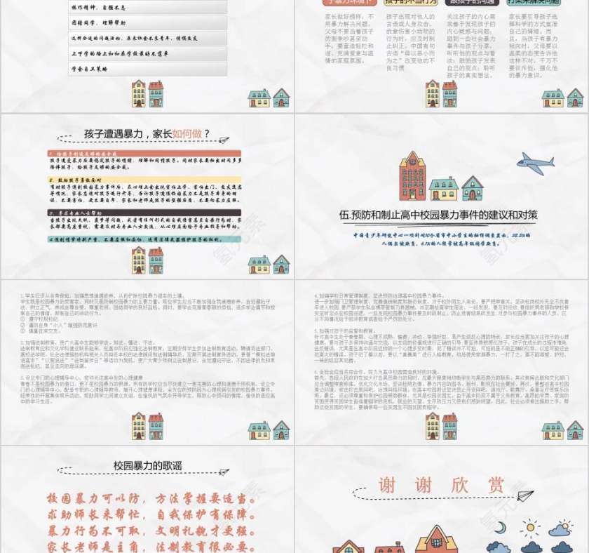 平安校园反校园暴力校园安全培训ppt第5张