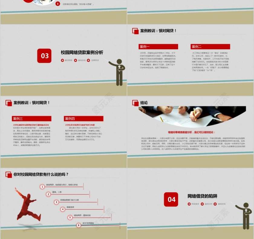 远离校园网贷和谐校园教育培训ppt安全知识培训ppt第3张