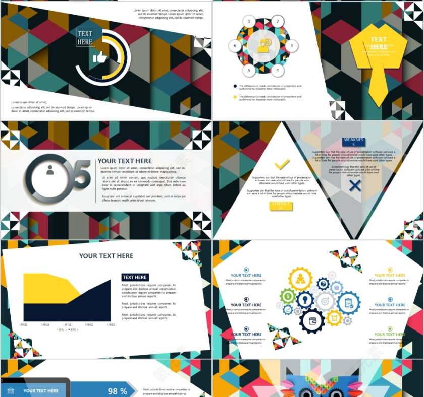 猫头鹰微立体汇报模板教师工作总结PPT第4张