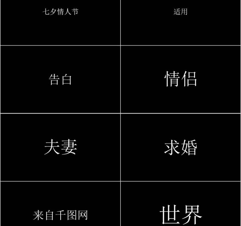 七夕情人节婚礼快闪ppt模板第2张