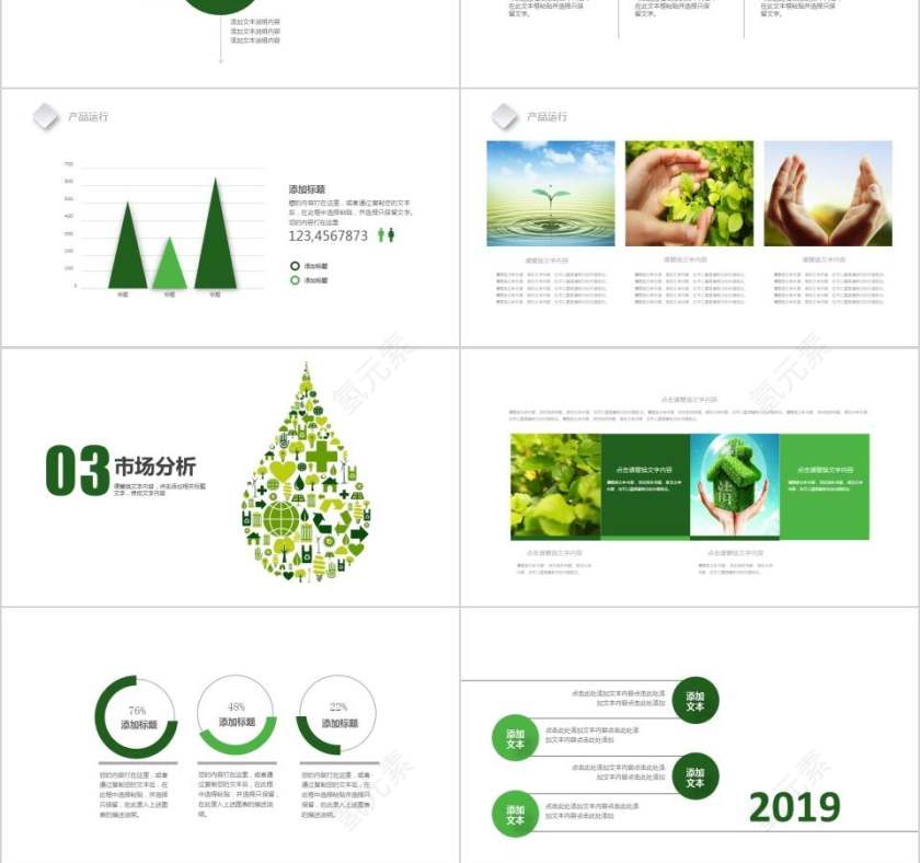 环保教育PPT模版环境保护PPT第3张