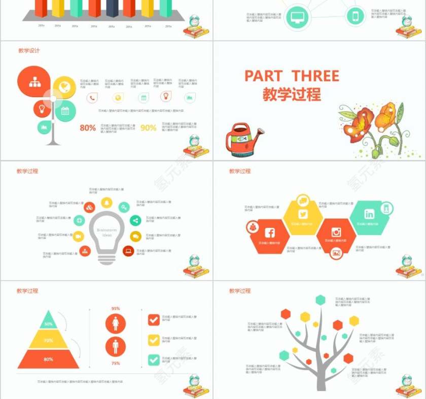 儿童教育通用模板卡通儿童课件PPT第3张