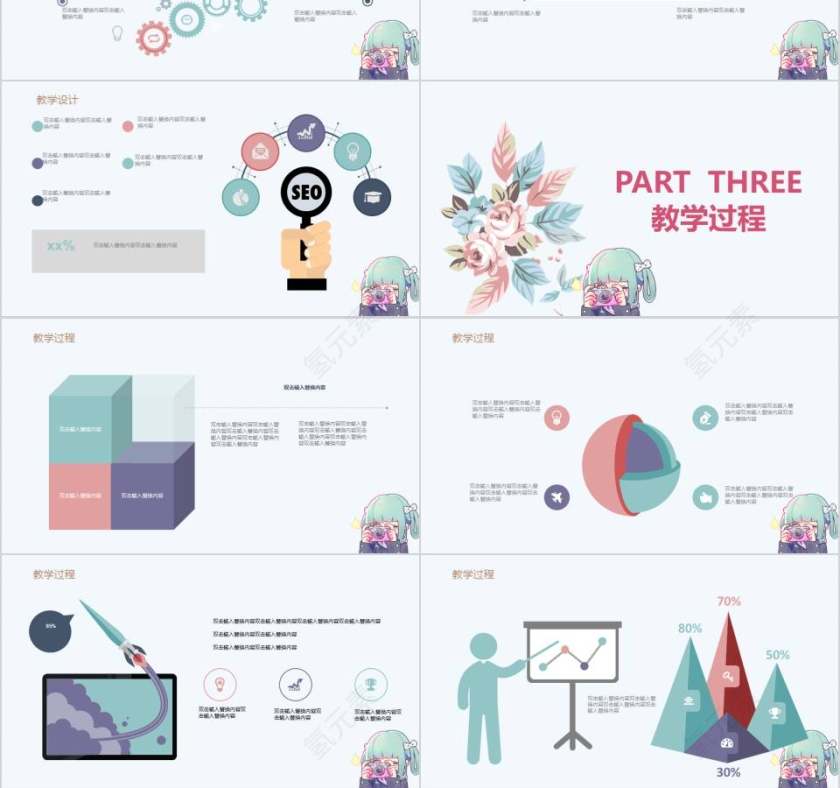 儿童教育通用模板卡通儿童课件PPT第3张