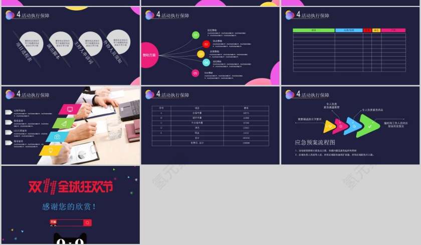 双十一全民狂欢节天猫商城双十一活动策划PPT模板第3张