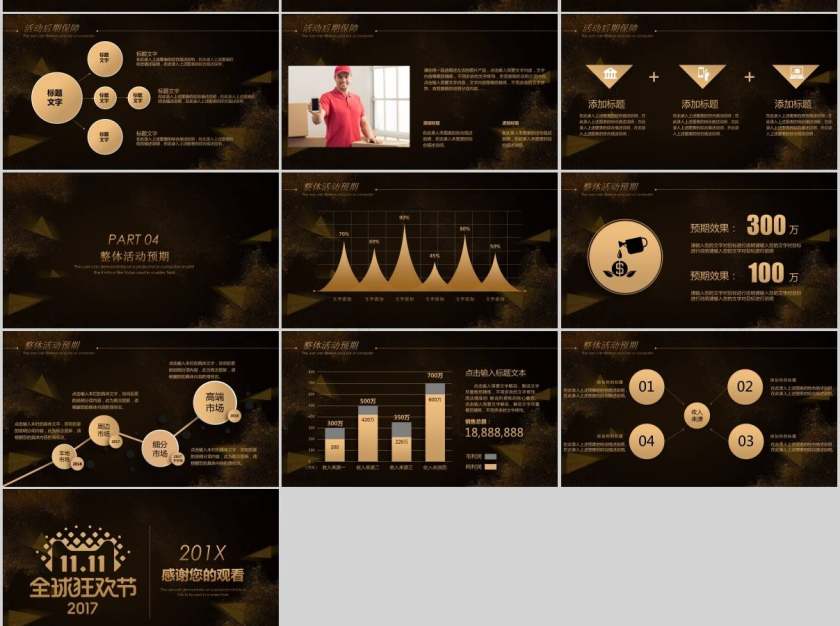 双十一狂欢节双十一电商活动策划PPT模版第3张
