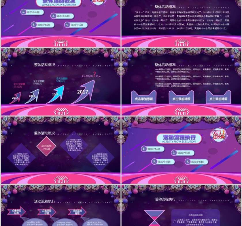 双十一电商活动策划PPT模版第2张