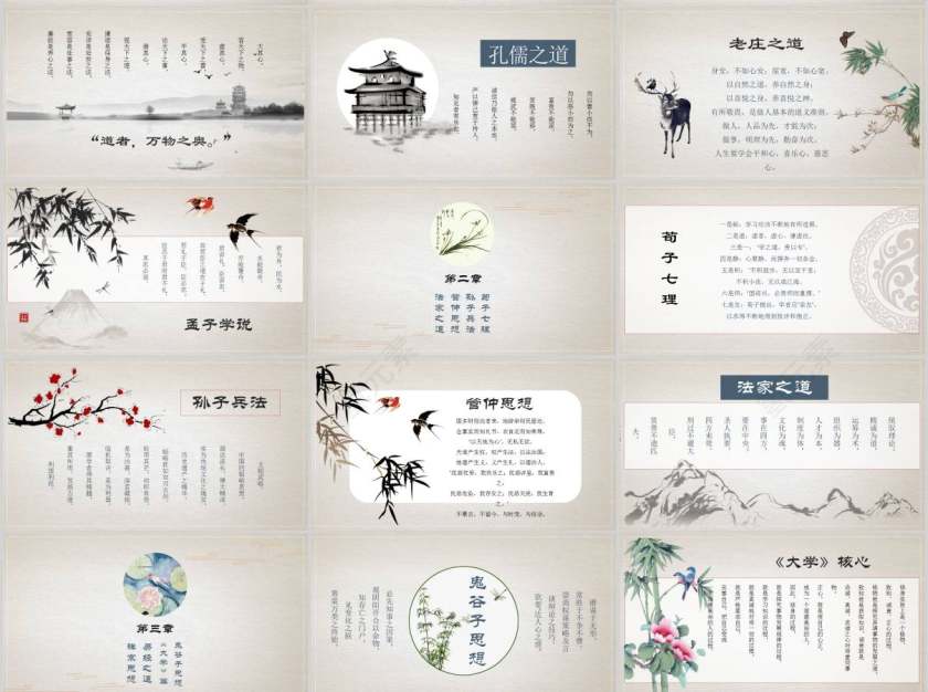 国学经典文化PPT模板第2张