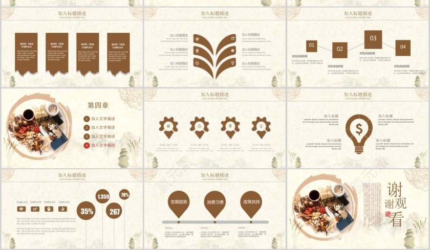 棕色简约大气中医文化国学PPT第3张