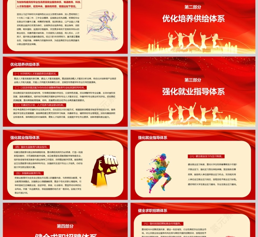 加快构建普通高等学校毕业生高质量就业服务体系的意见教育党课ppt第2张