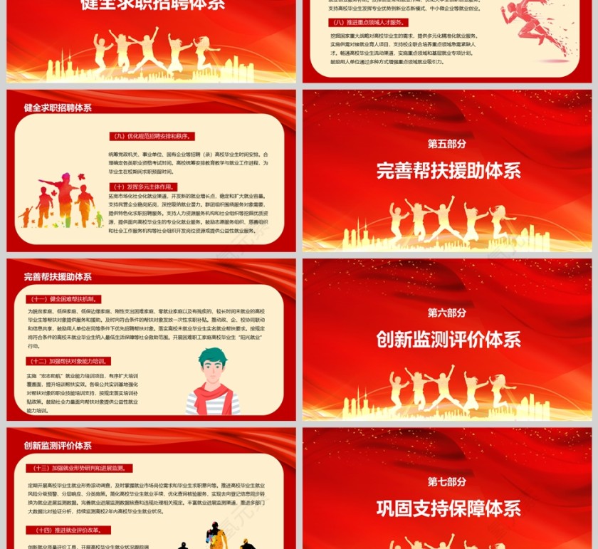 加快构建普通高等学校毕业生高质量就业服务体系的意见教育党课ppt第3张