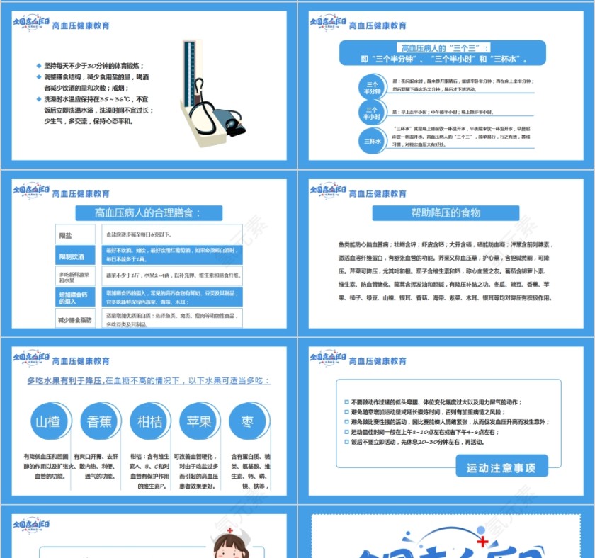关注老人健康全国高血压日宣传PPT第4张