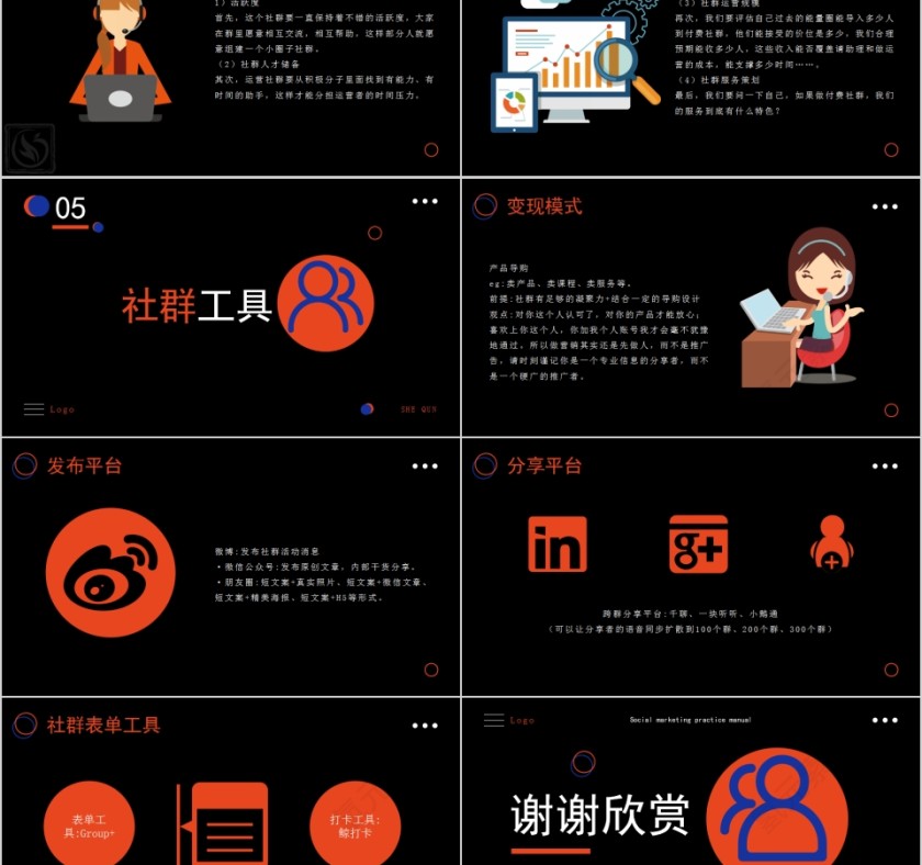 社群营销实战手册PPT模板第5张