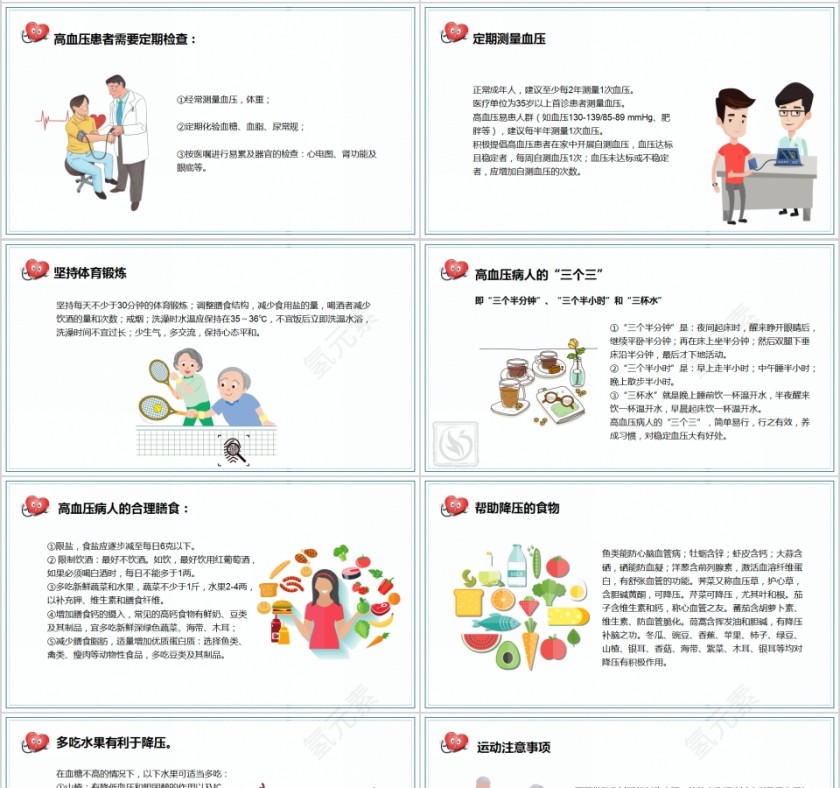关注老人健康全国高血压日PPT模板第4张